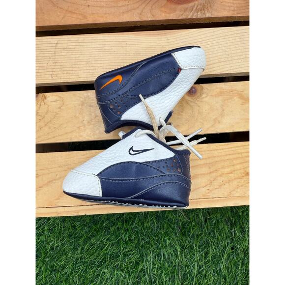 Nike-Baby Sneakers-Blue/White-Size 1B - Picture 6 of 10